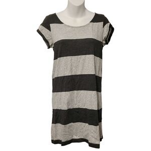 2/$20 Vintage Y2K Black & Grey Stripes Top Blouse Size: Small